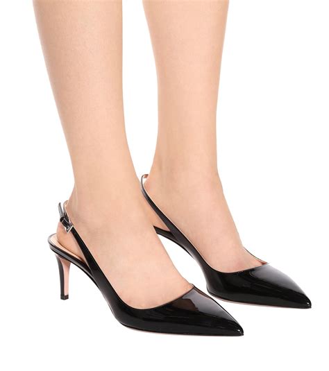 Prada Patent Leather Stiletto Slingback Pumps